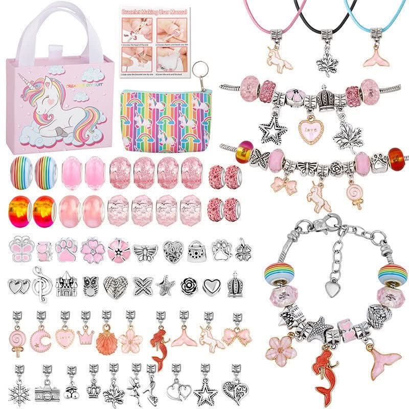 NovaLoom きらめくチャーム付き 女の子向けクリエイティブブレスレットクラフトキット