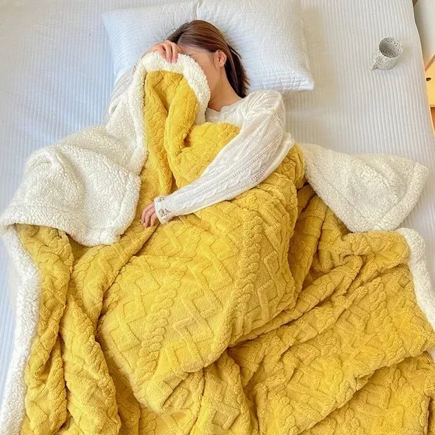 LumenLamb コージーウールブランケット 家庭用・オフィス用