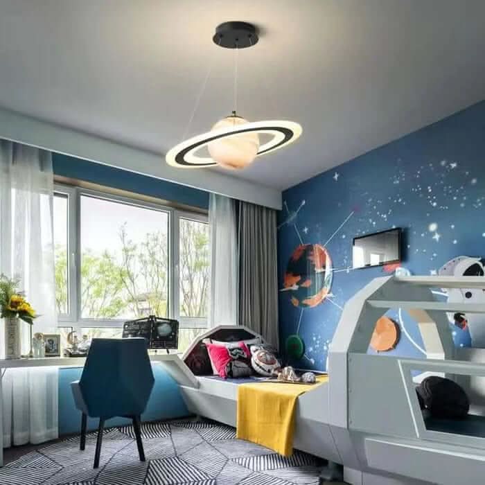 LED Cosmo Orb Hanging Lamp For Kids Enchanting Glowing Space Room Decor