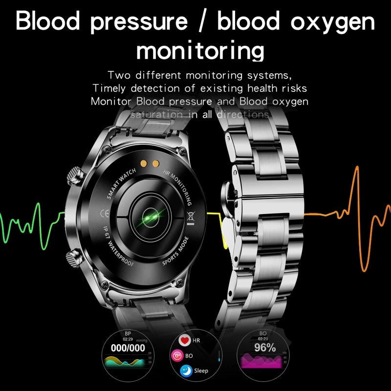 AureaTime Luxus Bluetooth Okosóra Professzionális Rozsdamentes Acél Szíjjal