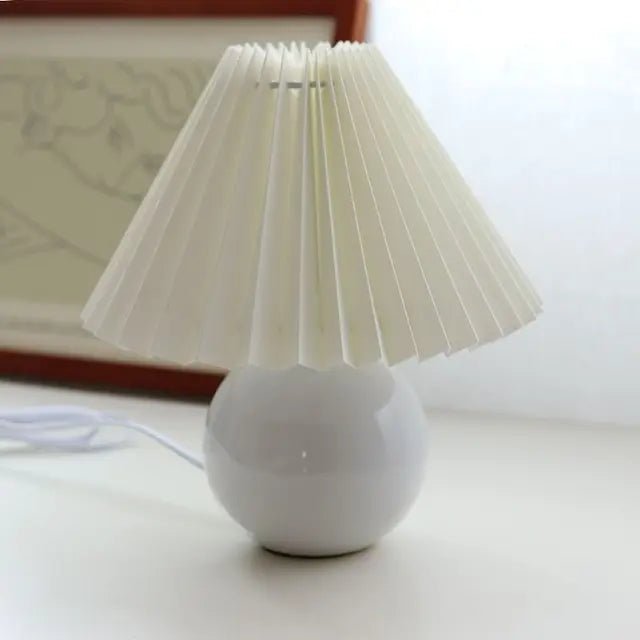 Aurora vintage asztali lámpa összecsukható lámpaburával éjjeli szekrényhez és olvasáshoz, meleg fényű