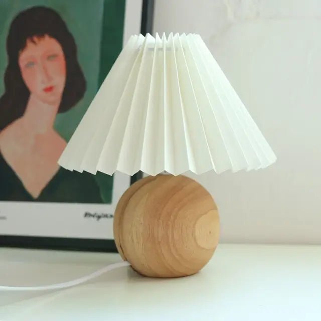 Aurora vintage asztali lámpa összecsukható lámpaburával éjjeli szekrényhez és olvasáshoz, meleg fényű