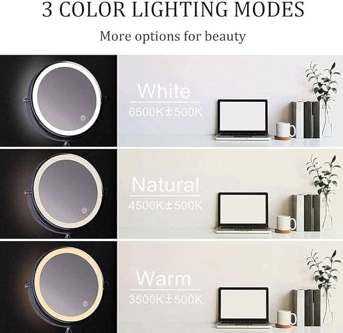 メイク愛好家のための調光可能なNovaLux LED拡大鏡