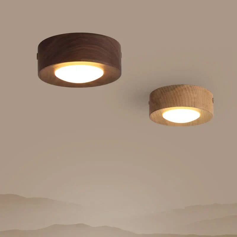 AuroraGlow diófa mennyezeti lámpa energiatakarékos lámpatest modern otthonokhoz