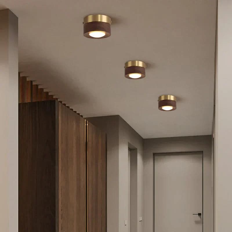 AuroraGlow diófa mennyezeti lámpa energiatakarékos lámpatest modern otthonokhoz