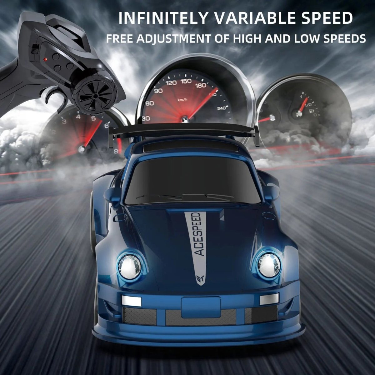 NovaDrive 1:64 ミニレーシングカー 2.4 GHz リモコン＆ドリフトタイヤ付き