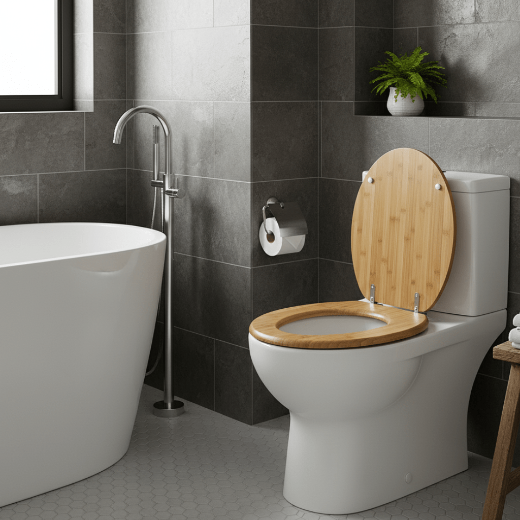 オークライン合板トイレシート ソフトクローズ付き 現代的なトイレ用