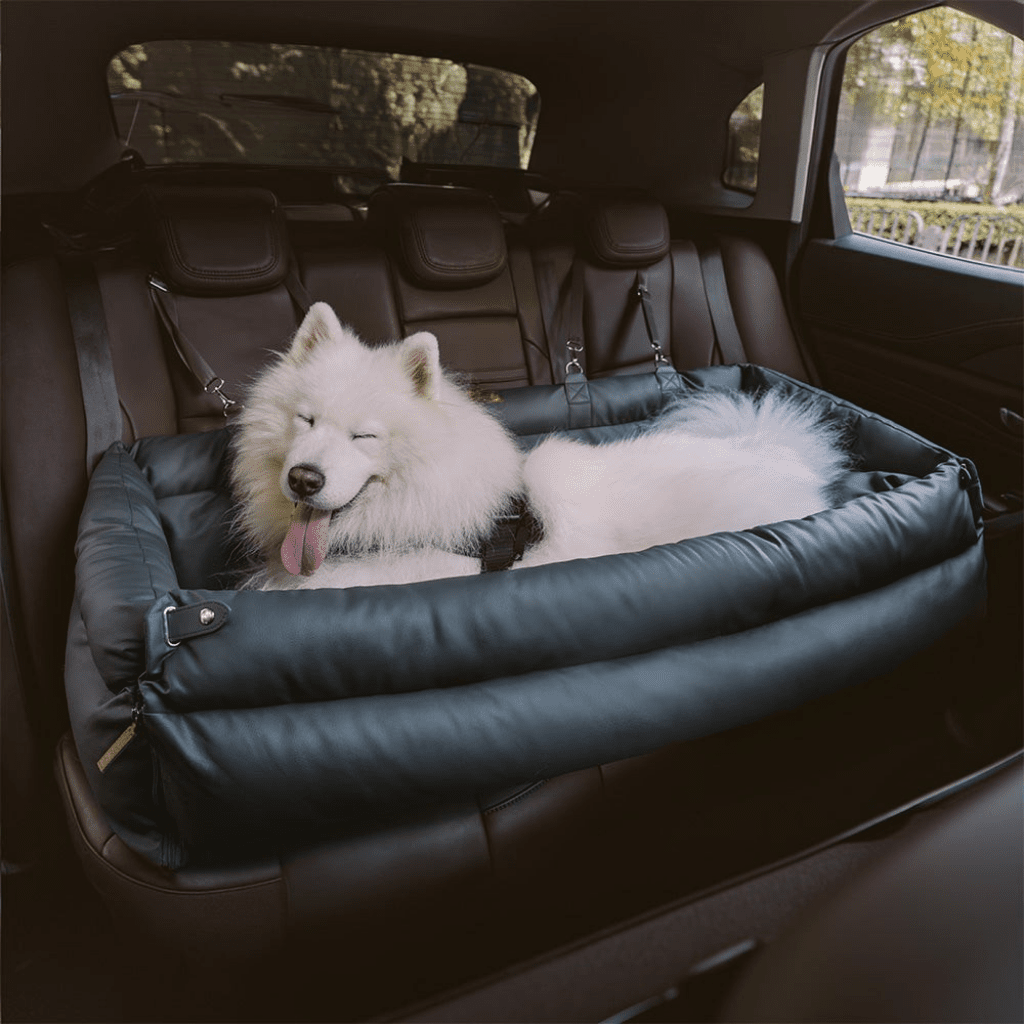 PawLux エリート 大型犬用カーシートベッド プレミアムフェイクレザー製 滑り止め付き
