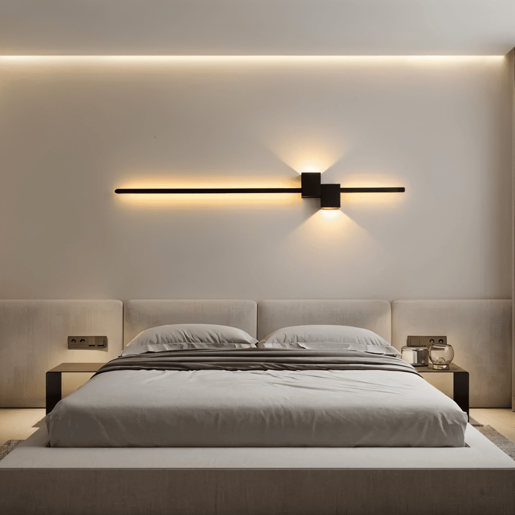 AeroLine minimalista LED fali lámpa luxus nappalikhoz, modern hangulattal