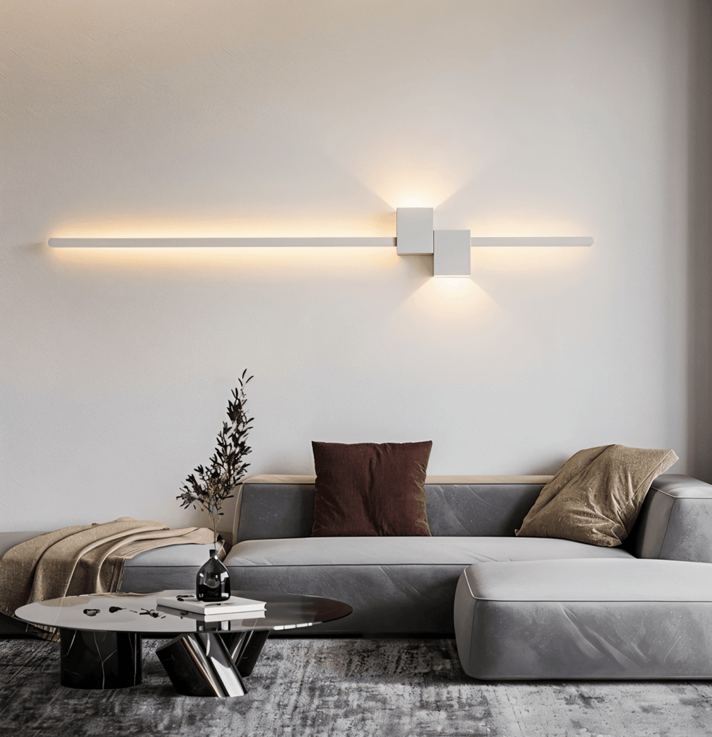 AeroLine minimalista LED fali lámpa luxus nappalikhoz, modern hangulattal