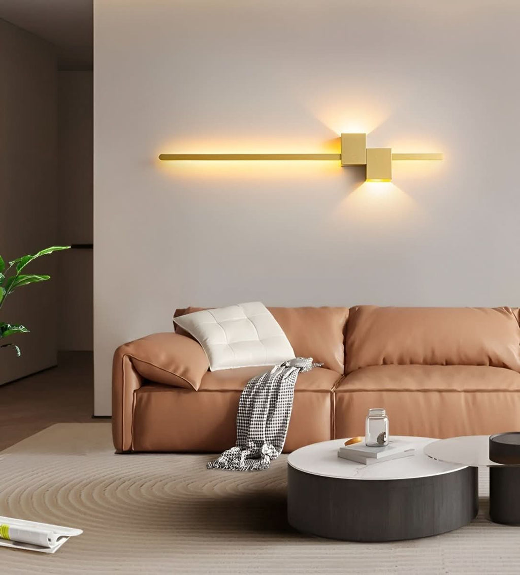 AeroLine minimalista LED fali lámpa luxus nappalikhoz, modern hangulattal