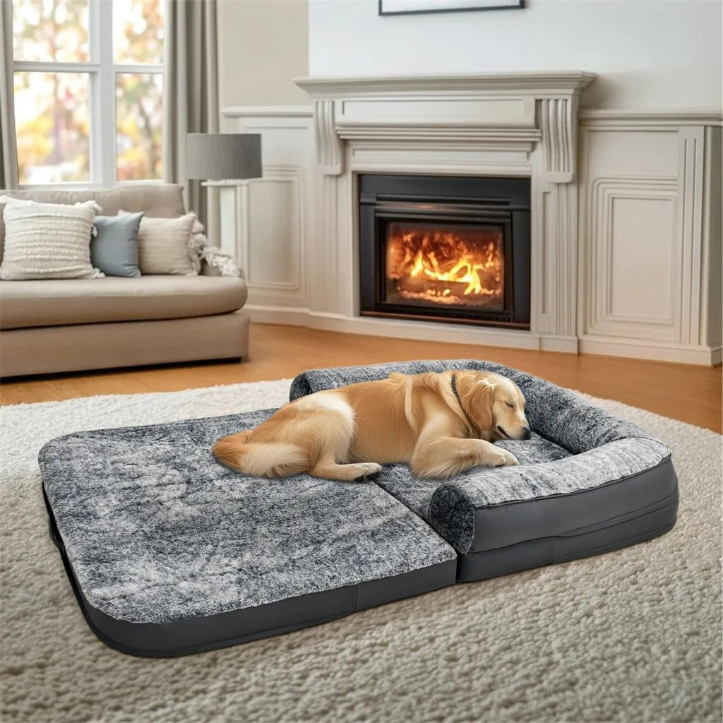 CozyHaven ultra puha 180 cm-es kutyaágy emelt peremmel Önnek és kedvencének