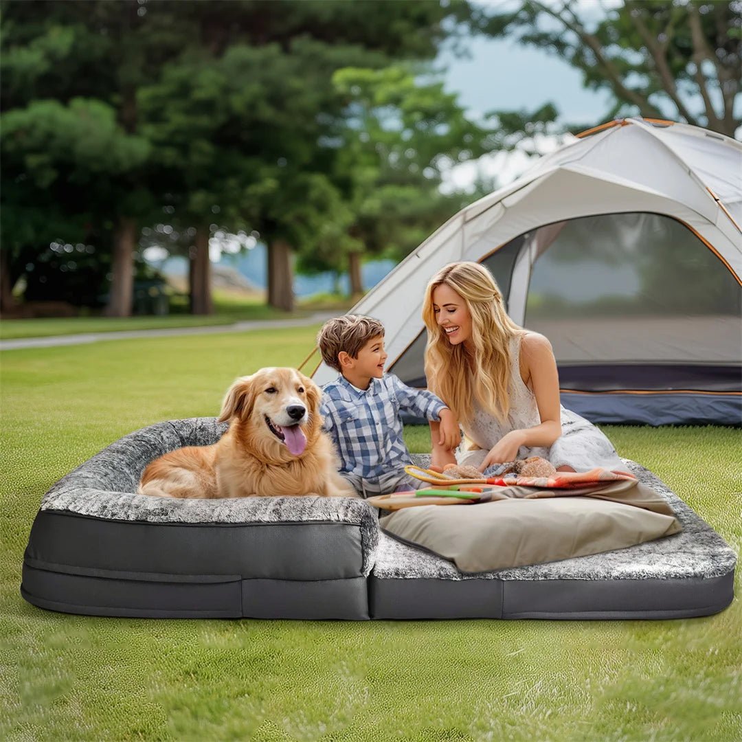 CozyHaven ultra puha 180 cm-es kutyaágy emelt peremmel Önnek és kedvencének
