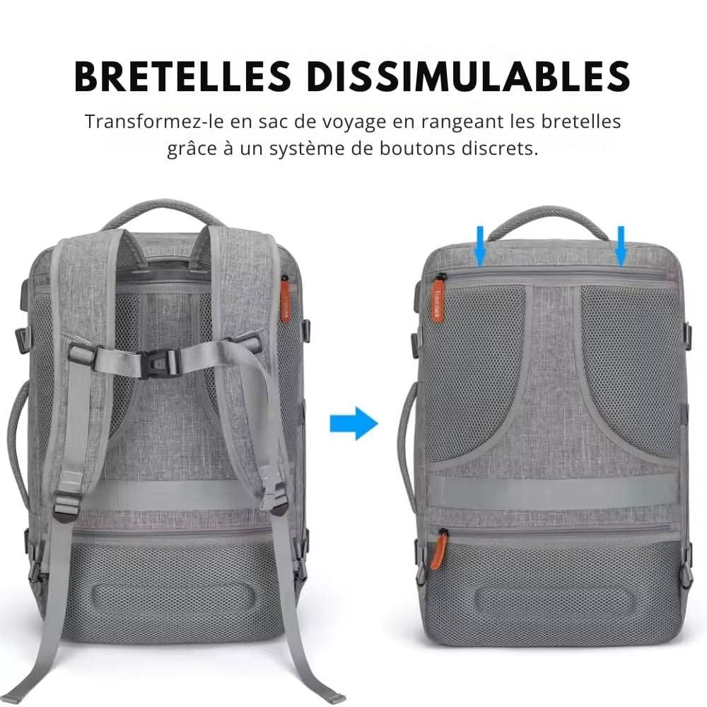 VoyageLite パック キャビン バックパック シューズコンパートメントとUSBポート付き