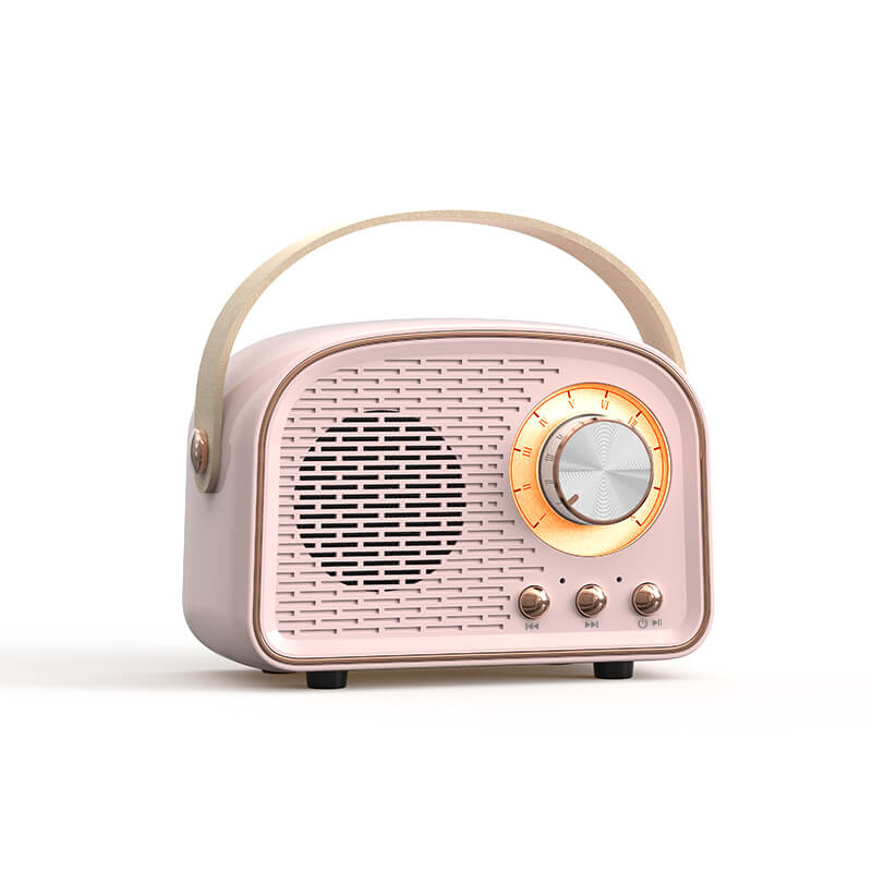 Retro Bluetooth Speaker With Vintage Radio Style And Handle