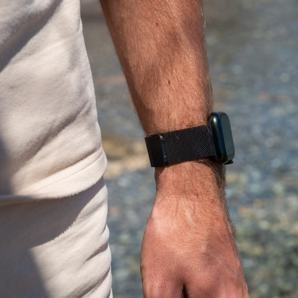 Klasszikus fekete milánói szíj Apple Watch Band Editionhoz