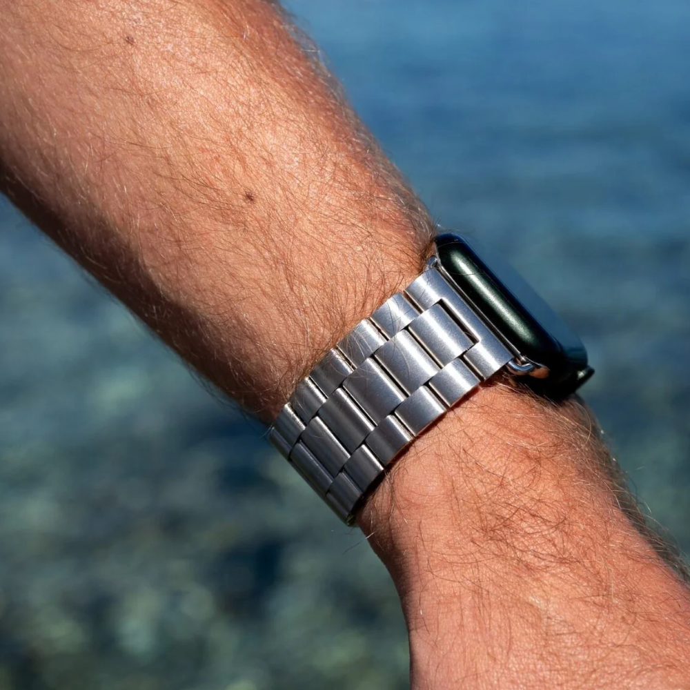 Apple Watch acél szíj ezüst színű szalag Apple Watch-hoz