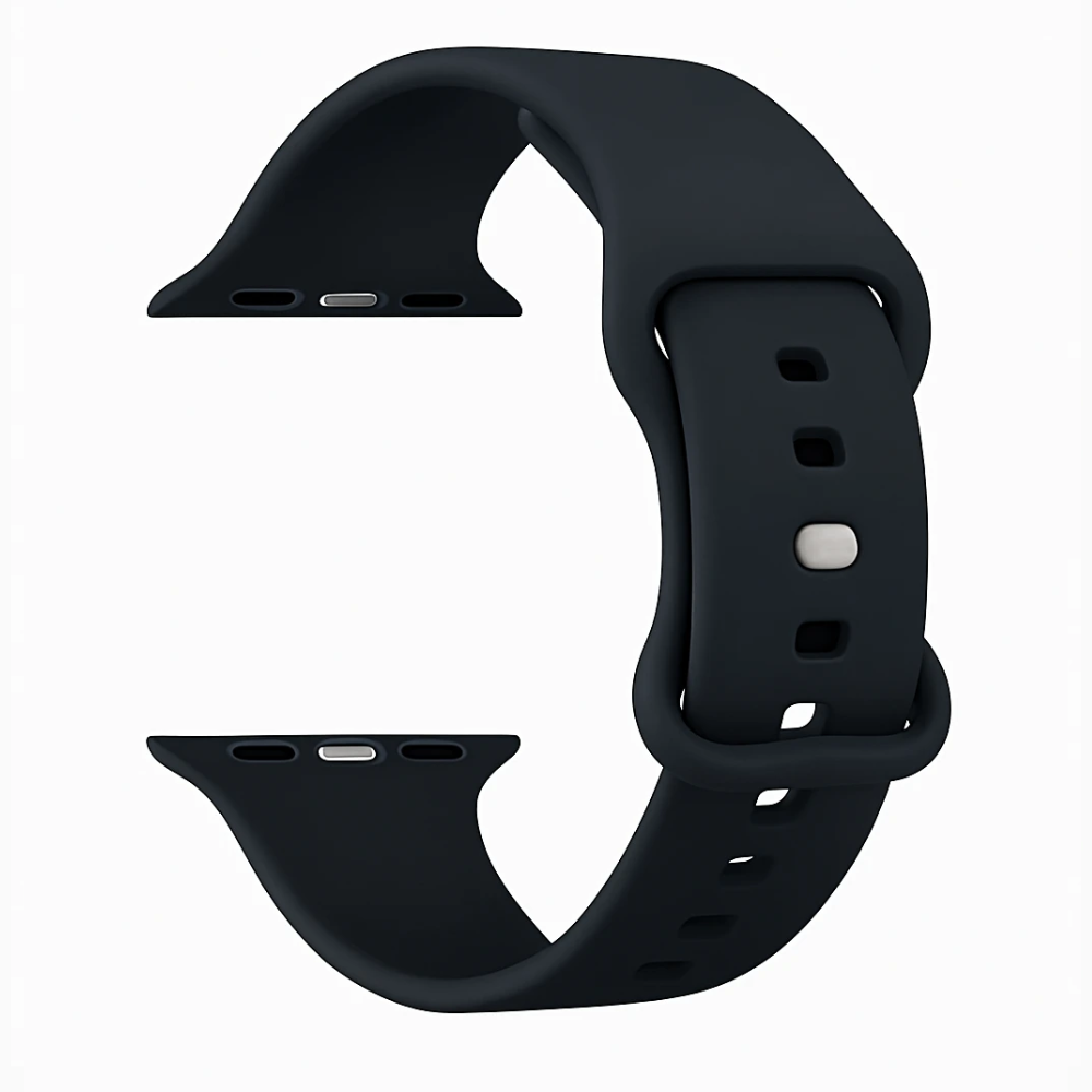 Apple Watch szilikon szíj klasszikus fekete Apple Watch-hoz