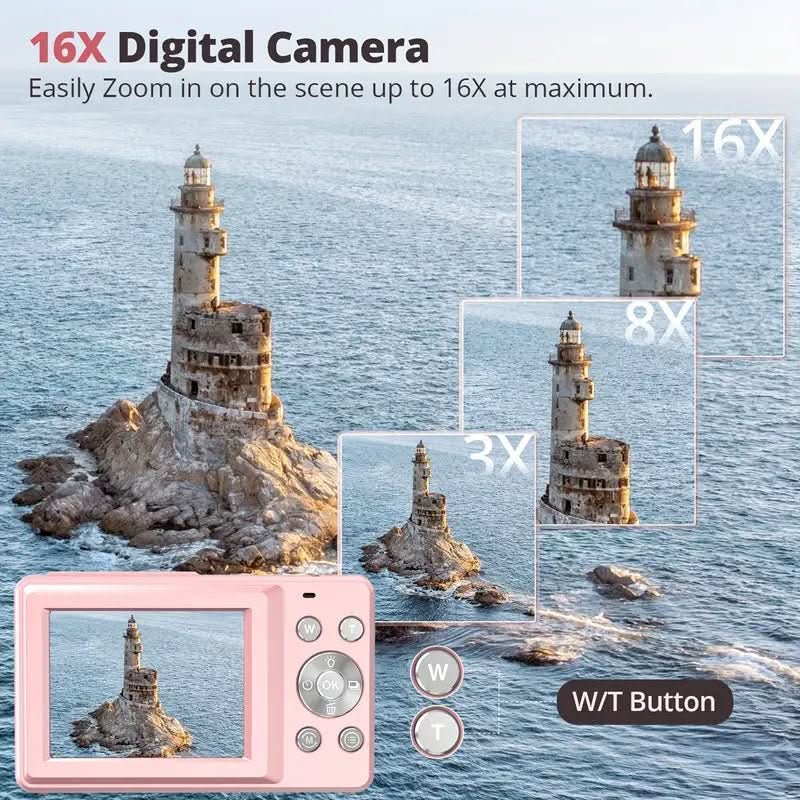 ノスタライト レトロデジタルカメラ 1080pビデオと鮮明な写真対応