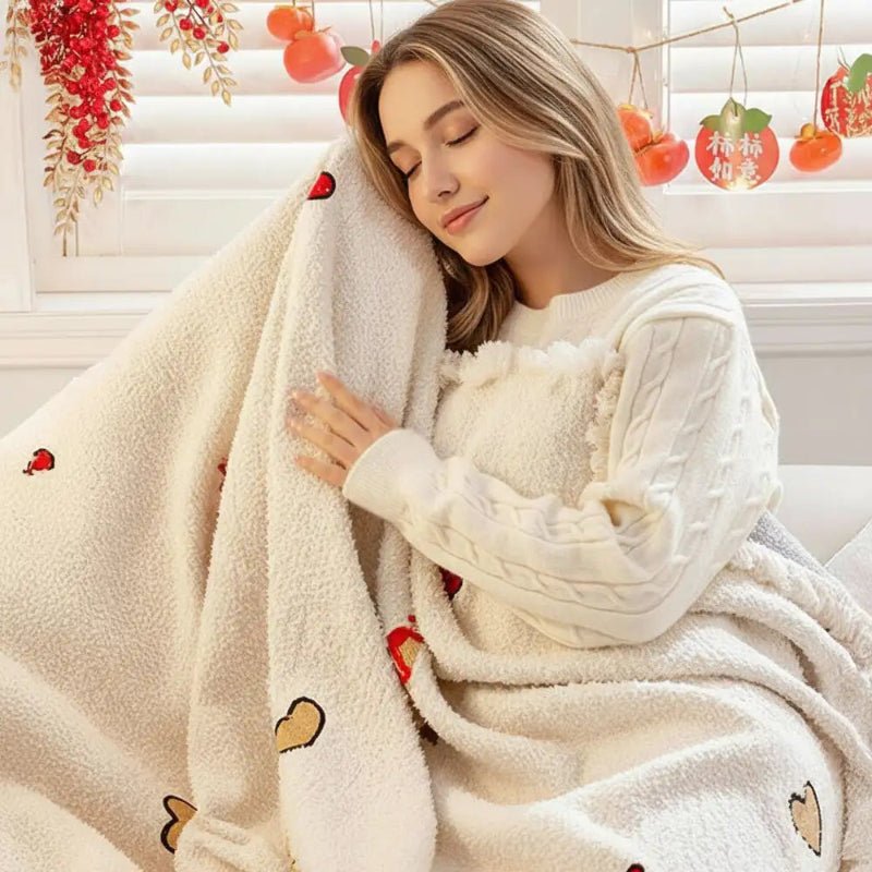 コージーネスト プラッシュ クリスマスソファブランケット フェスティブツリーデザイン 超ソフト