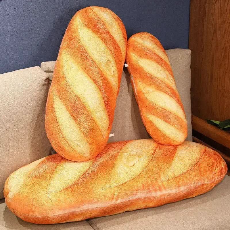 CozyNest Plüss Baguette Párna a Kényelmes Otthoni Dekoráció Kedvelőinek