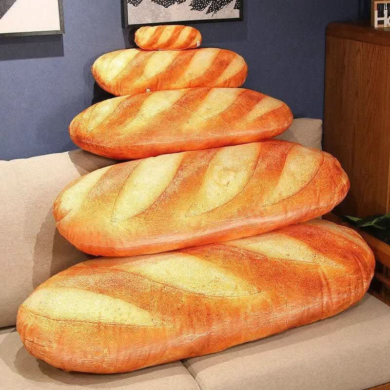 CozyNest Plüss Baguette Párna a Kényelmes Otthoni Dekoráció Kedvelőinek