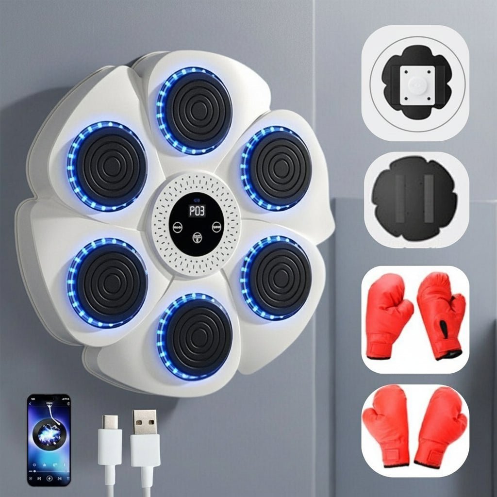 PulseBox スマートボクシングユニット 家庭用ジム向け Bluetooth音楽＆RGB照明付き