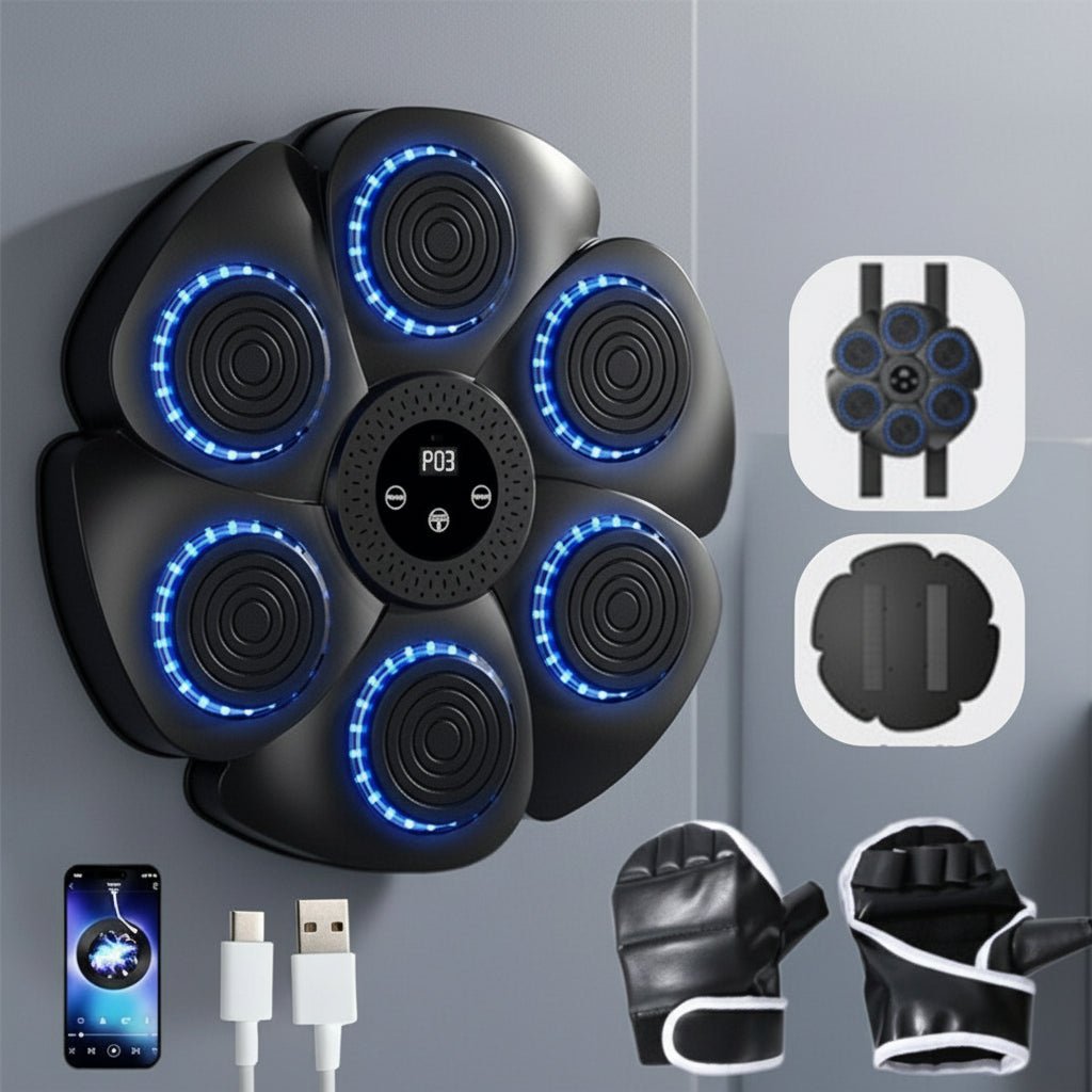 PulseBox スマートボクシングユニット 家庭用ジム向け Bluetooth音楽＆RGB照明付き