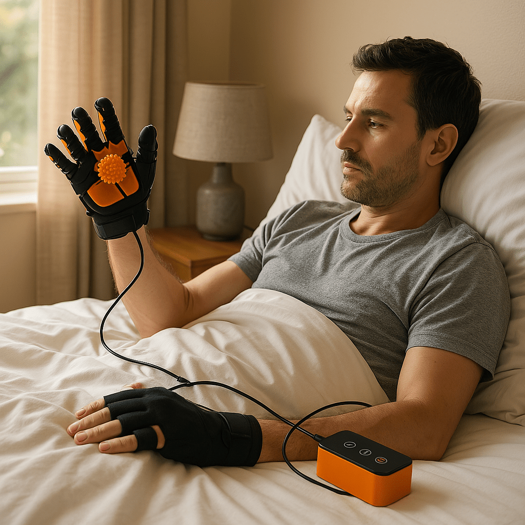 グリップシンクプロ 自動ハンドトレーナーグローブ 家庭用 脳卒中リハビリと握力強化用