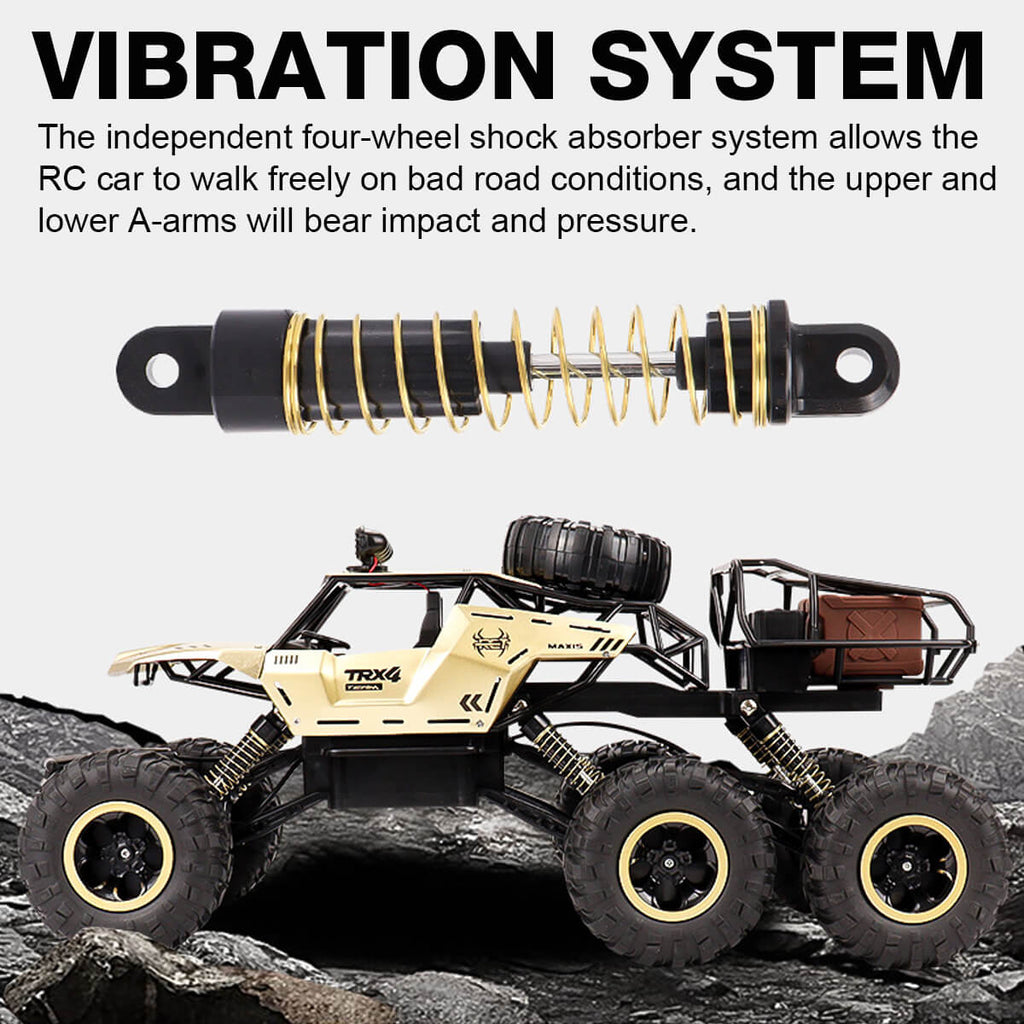 TrailRover 6WD RCモンスタートラック LEDライト付き 最大52km/h オフロードパワー
