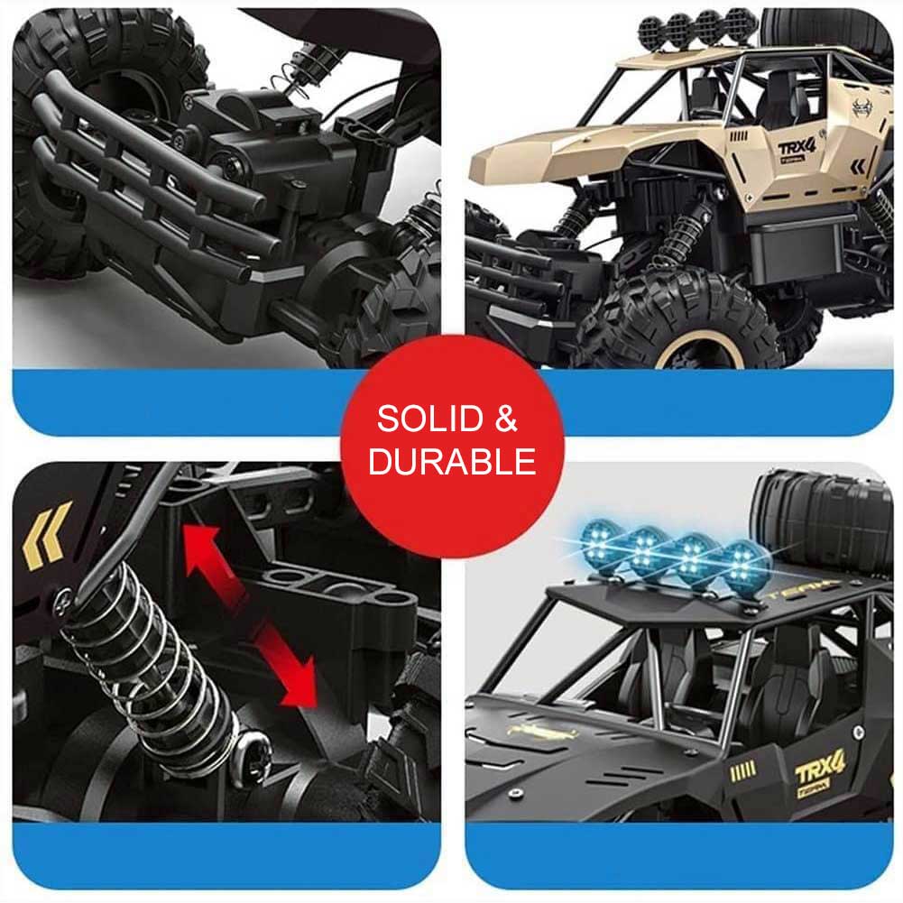 TrailRover 6WD RCモンスタートラック LEDライト付き 最大52km/h オフロードパワー