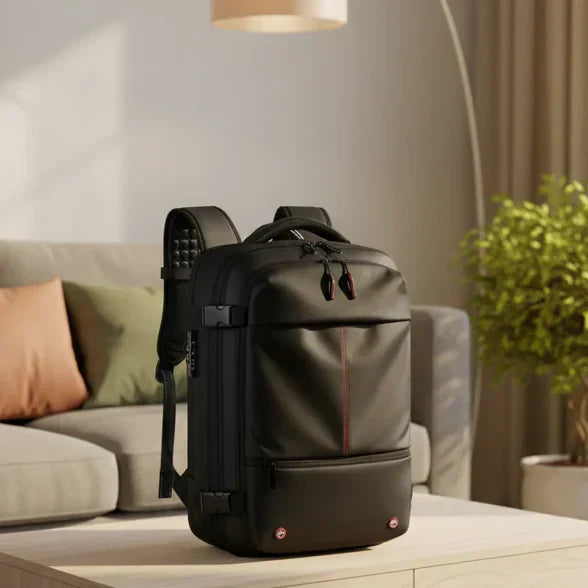 AeroFlex Compressible Laptop Backpack For Travelers Ultra Lightweight Organizer