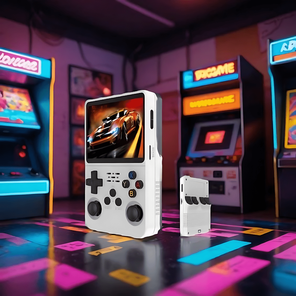 レトロゲーマー向け 10000ゲーム搭載 3.5インチIPSスクリーン レトロ携帯ゲーム機