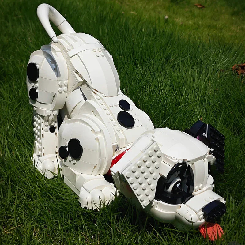 BrightBlockがかわいい子犬のブロック犬モデルを作成 DIYルームデコ用