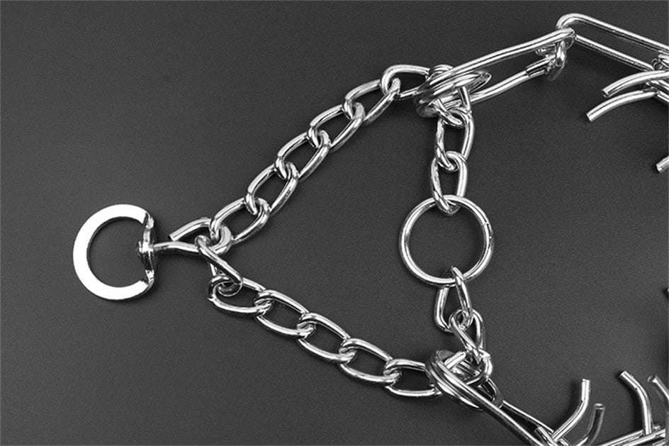 トレイルヘイブン 犬用プルカラー クロムメッキスチール製ラバーチップ付きプランジャー