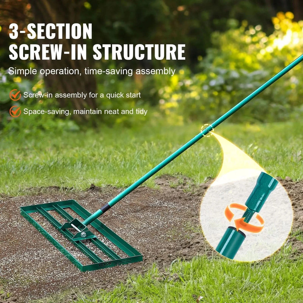 Apex Green Tools fűgereblye extra hosszú, hátbarát nyéllel háztulajdonosoknak