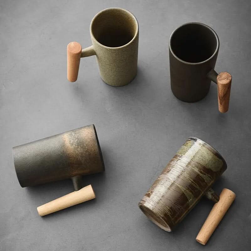 AuroraCraft Nordic Earth Latte Csészék Kézzel Készített és Funkcionális Kávérajongóknak