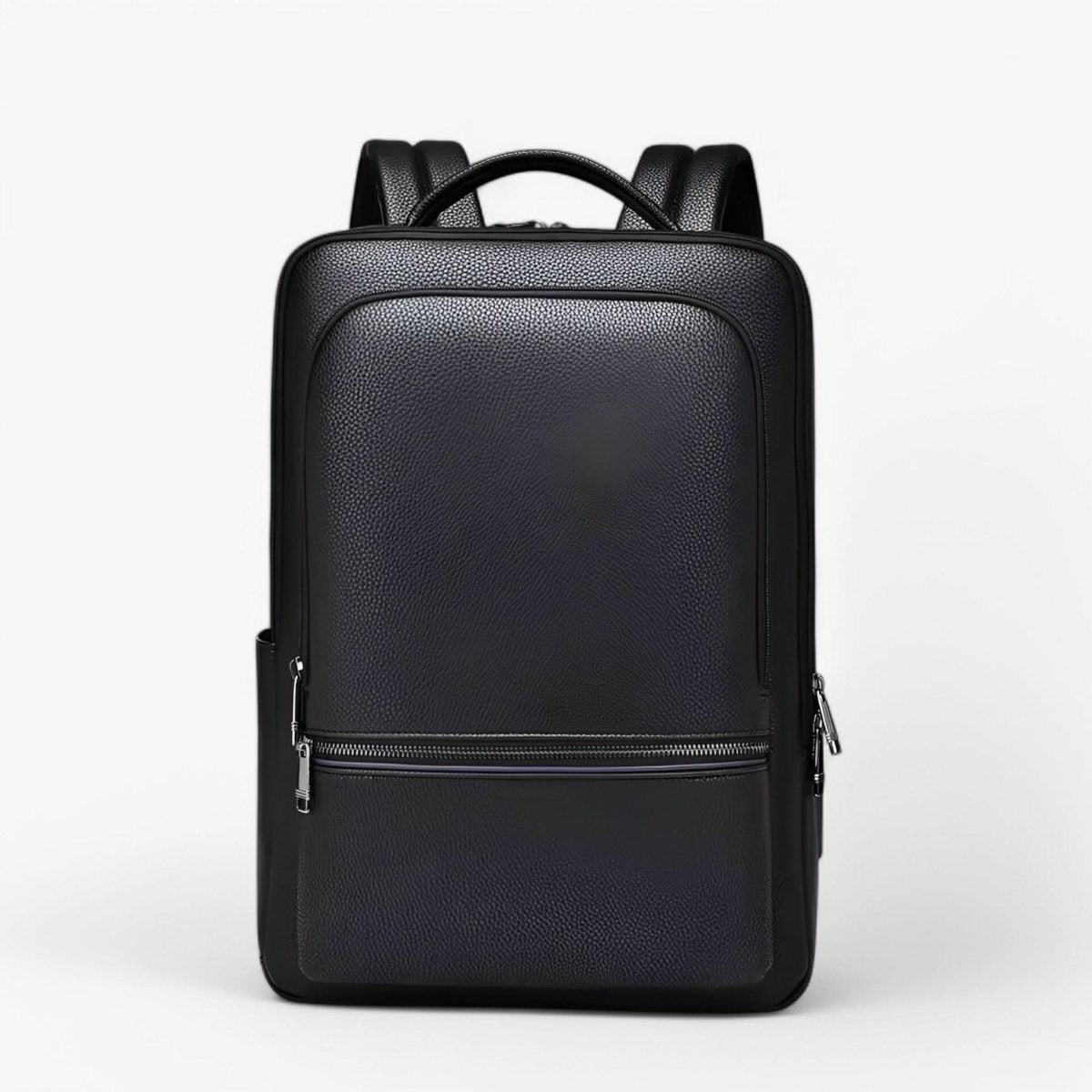 Elegáns bőr hátizsák USB-porttal 15,6 hüvelykes laptophoz, uniszex