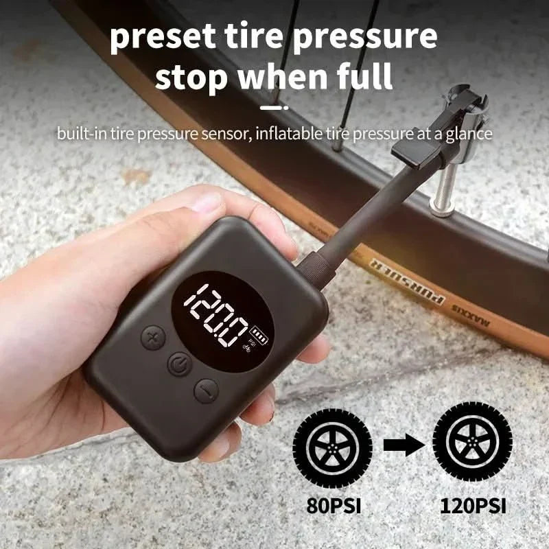 TrailPulse ワイヤレス 150 PSI ミニバイクポンプ MTBとアウトドアアドベンチャー用