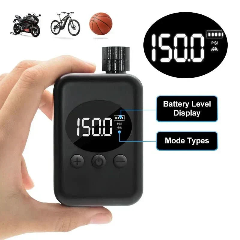 TrailPulse ワイヤレス 150 PSI ミニバイクポンプ MTBとアウトドアアドベンチャー用
