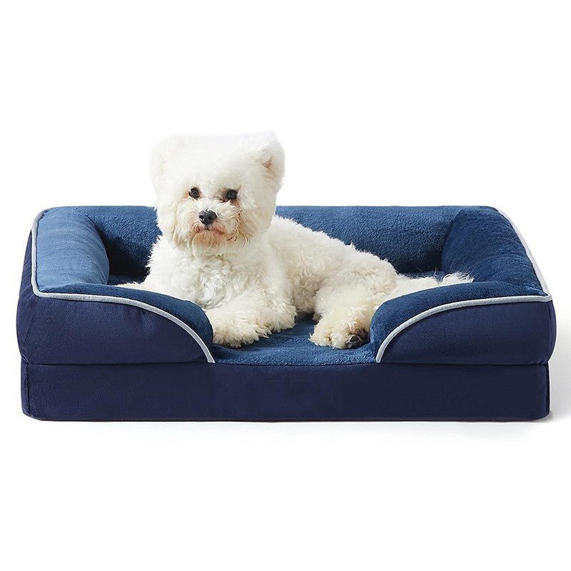 LuxePaw コンフォートベッド 関節ケア用オーソペディック犬用ベッド 取り外し可能なベルベットカバー付き