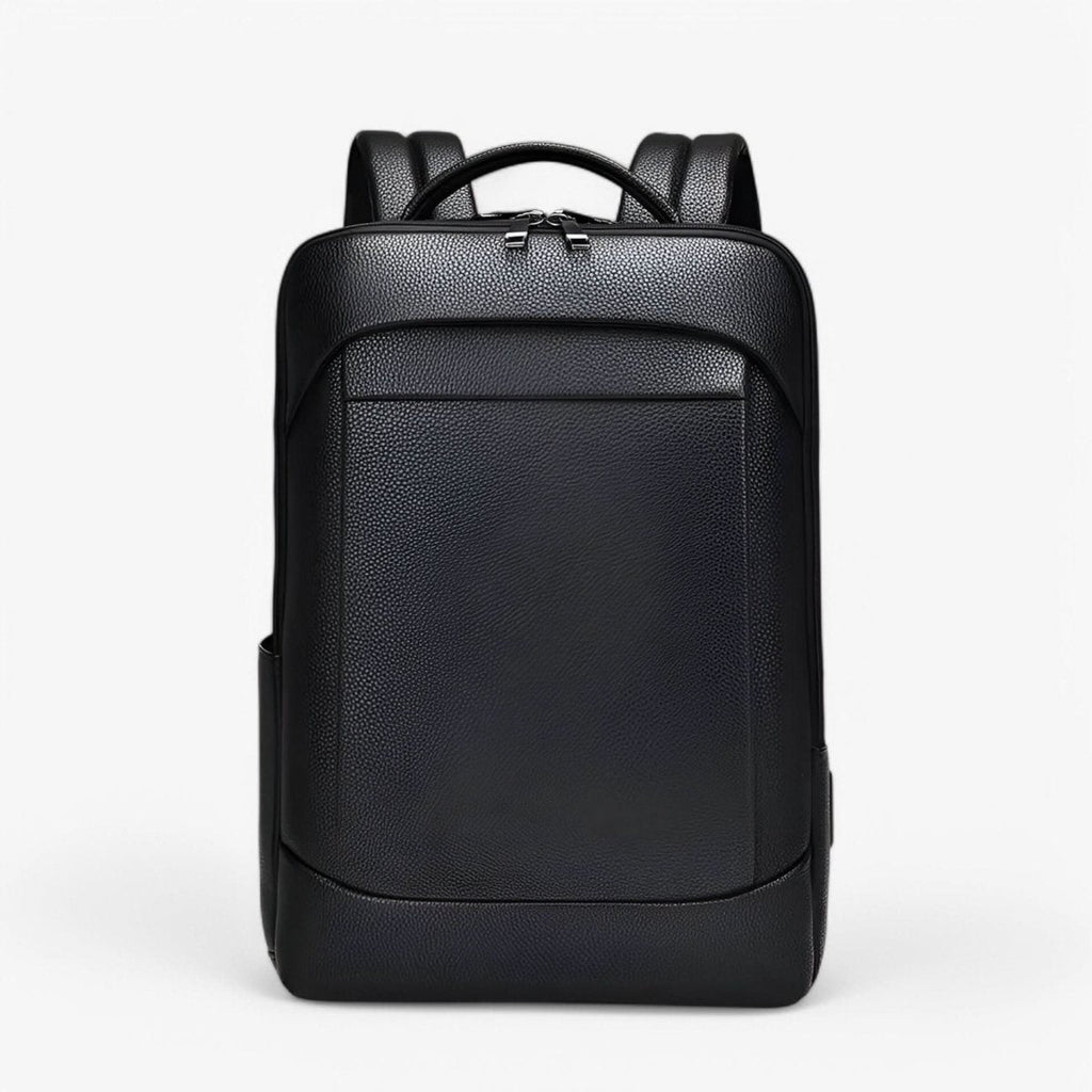 Elegáns bőr hátizsák USB-porttal 15,6 hüvelykes laptophoz, uniszex