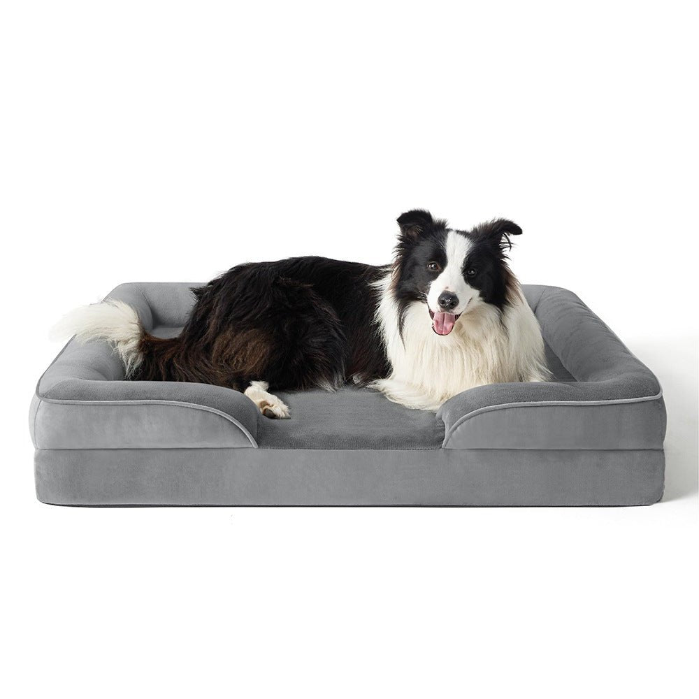 LuxePaw コンフォートベッド 関節ケア用オーソペディック犬用ベッド 取り外し可能なベルベットカバー付き