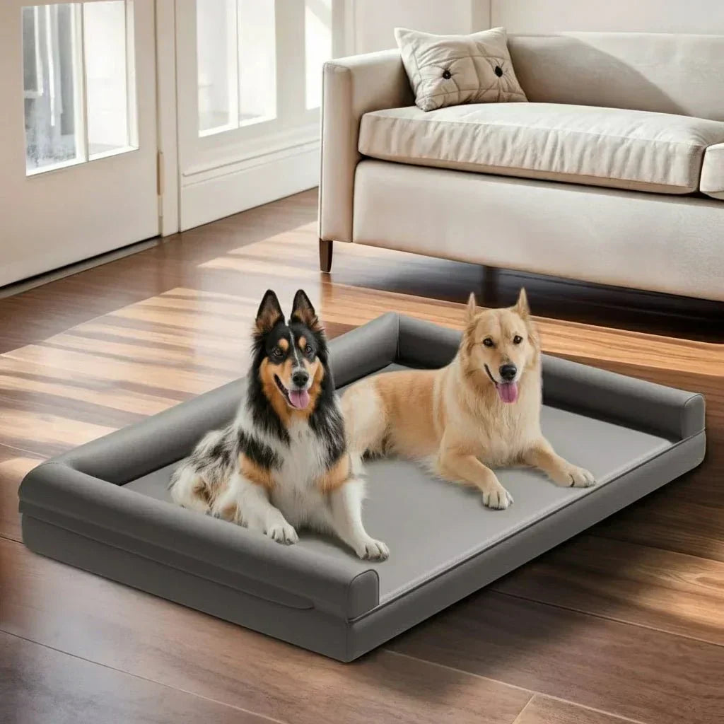 CalmPaws ortopéd kutyaszófa mikroszálas bőrrel és vízálló párnával kutyák számára