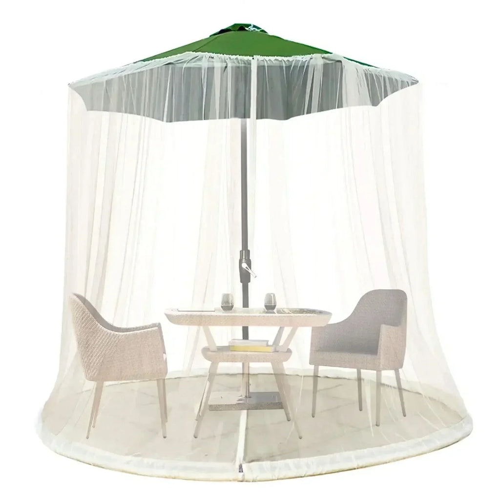 AeroShade szúnyogháló kültéri napernyőkhöz, akár 4 méterig, cipzárral