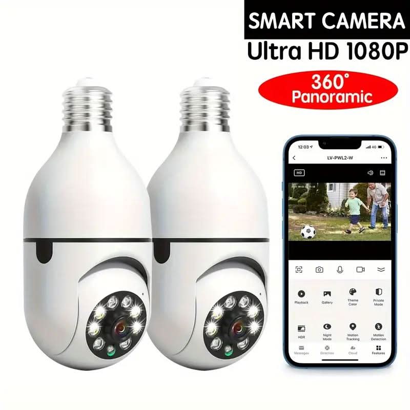 NovaGuard 360 ケーブル不要のスマートホームセキュリティカメラ 360度ナイトビジョン対応