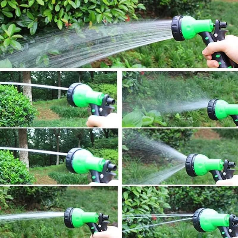 HydroFlex bővíthető tömlő magas nyomású és 7 permetezési móddal kerthez és autómosáshoz
