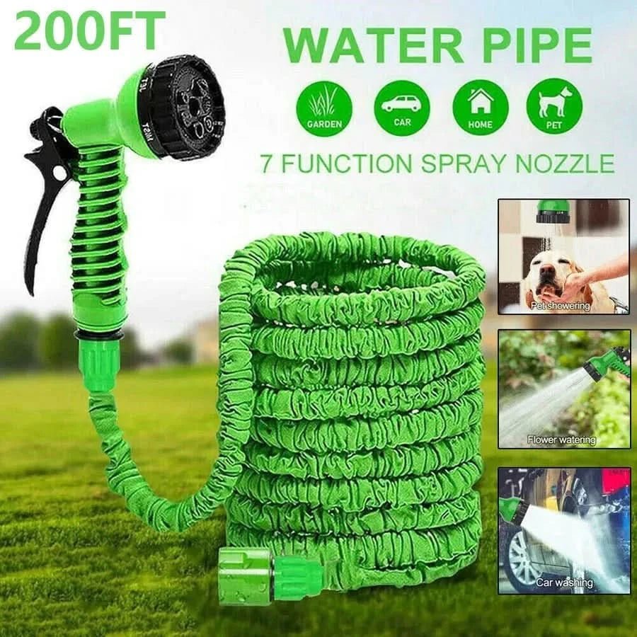 HydroFlex bővíthető tömlő magas nyomású és 7 permetezési móddal kerthez és autómosáshoz