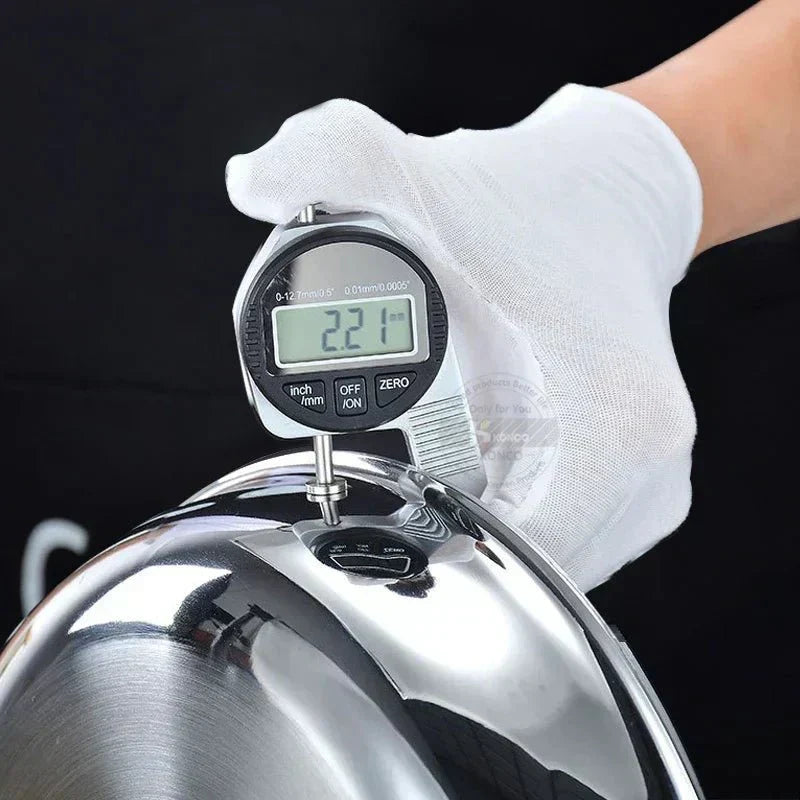 NovaWok 28/30 cm ステンレス鋼304 ノンコーティング 中華鍋 家庭用