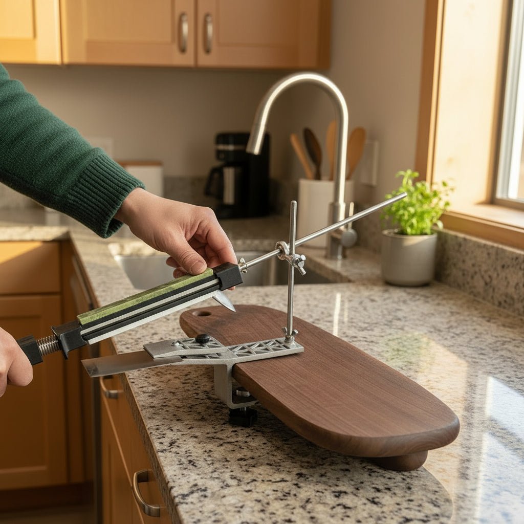 SharpMaster Precision Knife Sharpener With Rotatable Adjustable Clamp For Home Cooks